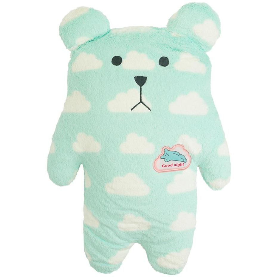SCANquilt FRIEND CRAFTHOLIC Sloth JR plüss - türkizkék fehér felhőcskékkel (31053)