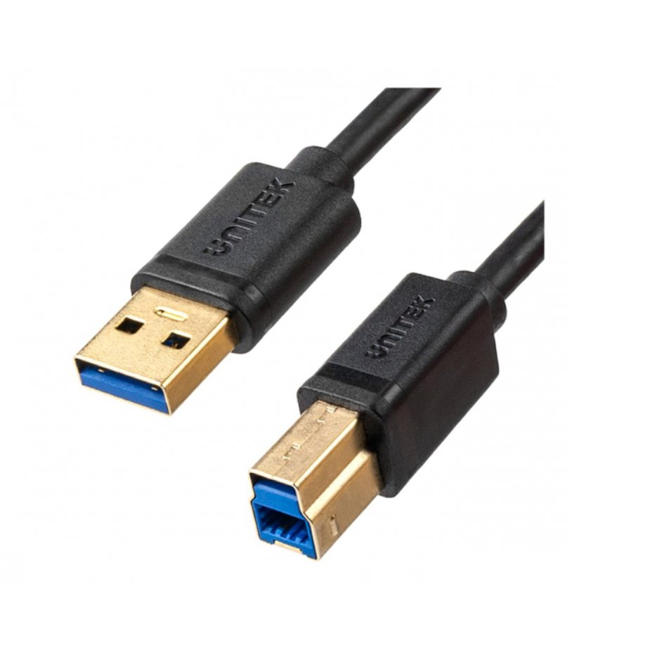 Unitek C14095BK USB-A apa - USB-B apa 3.0 Nyomtató kábel - Fekete (2m)