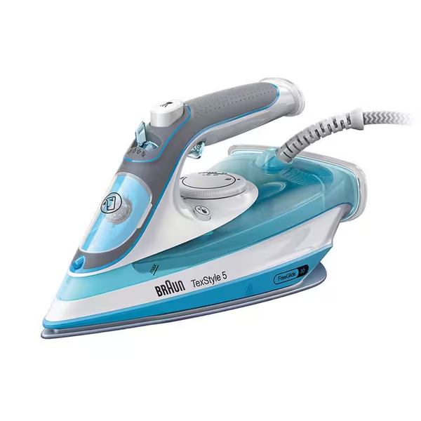 Braun TexStyle 5 SI 5006 BL Ferro da stiro a secco e a vapore Piastra in Ceramica 2600 W Blu, Grigio, Bianco