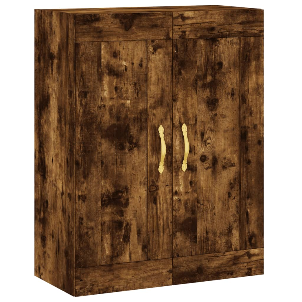 füstös tölgy szerelt fa fali szekrény 69,5 x 34 x 90 cm (835015)