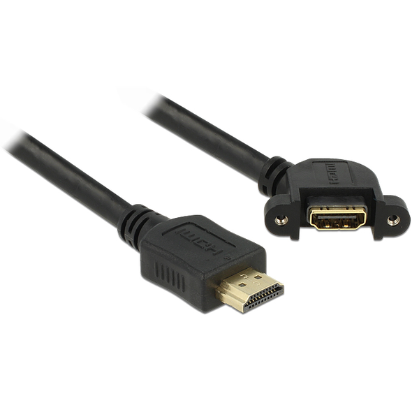 Delock kábel HDMI A apa> HDMI A anya panelrögzítés 110 -os szögben 1 m (85103)