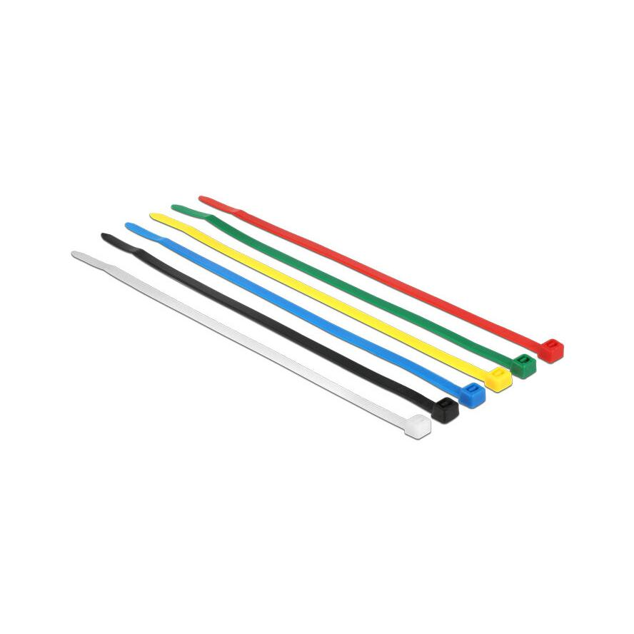 DeLock 18626 Kábel kötegelő 20cm (100 db - Színes) (18626)