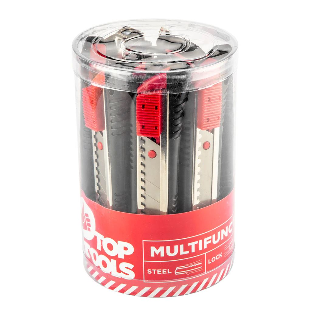 Top Tools törhető pengés kés, pengeszélesség: 18mm, 12db (17B528-12) (17B528-12)