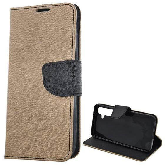 Gigapack Samsung Galaxy S24 Plus (SM-S926) kártyazsebes fliptok aranyszínű-fekete (GP-152350) (GP-152350)
