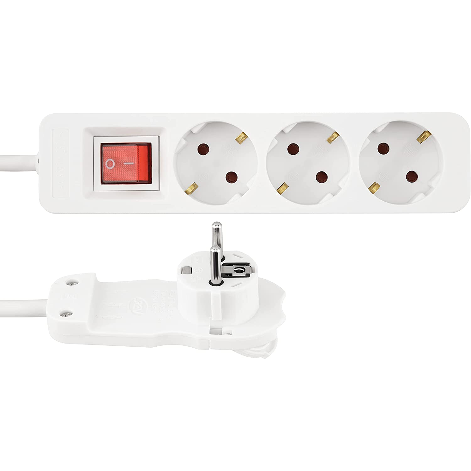 REV 0012326115 230V Elosztó 3 aljzatos 5m - Fehér (0012326115 WS)