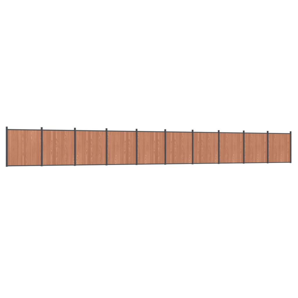 barna WPC kerítéspanel 1737 x 186 cm (3282807)