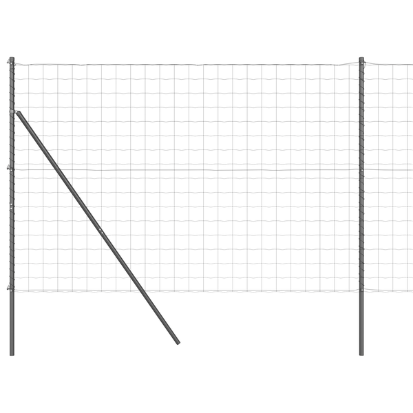 Euro Kerítés 7 Poszttal 1.6x10 m Galvanizált Acél Szürke
