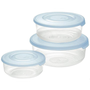 Tontarelli Ételtároló doboz, kerek, kék, 3 db