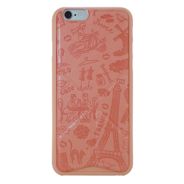 Ozaki OC596PR Travel Paris iPhone 6+/6S+ Védőtok - Rózsaszín (OC596PR)
