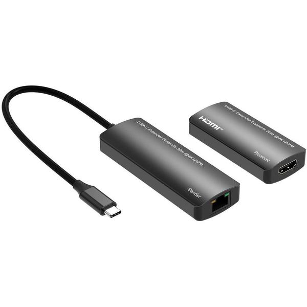 Microconnect MC-USBCHDMIEXT-30M moltiplicatore AV Argento
