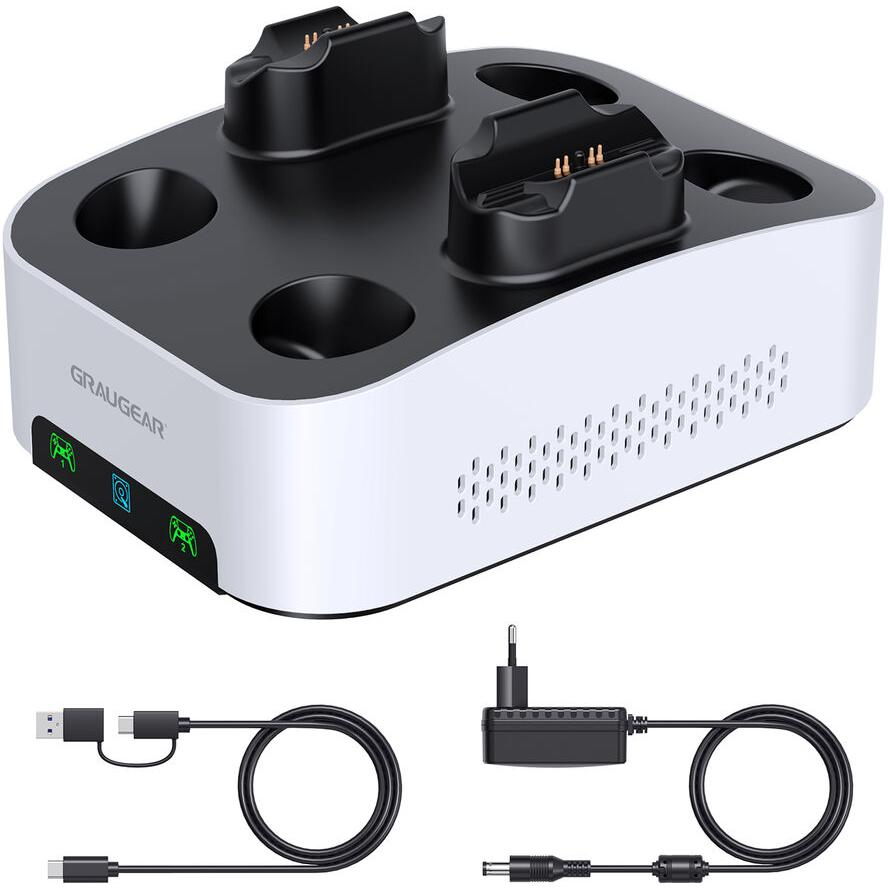 GRAUGEAR Gaming Festplattenge. USB-C m. Dual Ladestation PS5 (G-3506-CG)