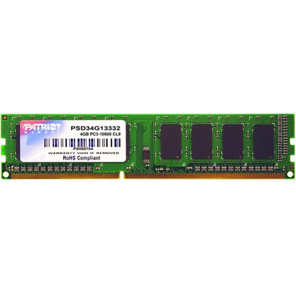 Памет Patriot 4GB, DDR3, 1333MHz, CL9
