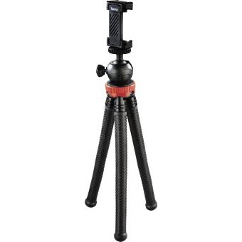 Hama "FlexPro" háromlábú fotóállvány Okostelefon/sportkamera 3 láb(ak) Fekete, Vörös (000046080000)