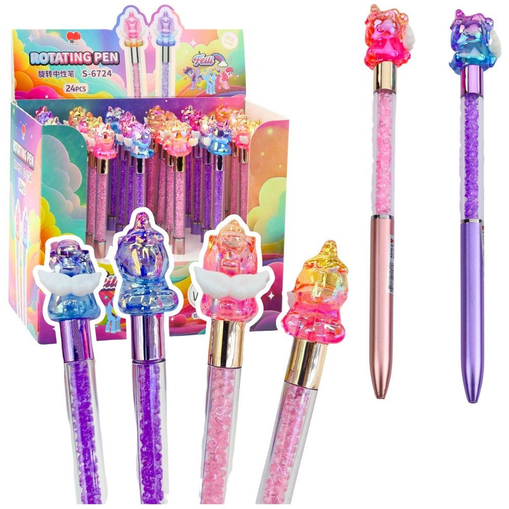 Zselés Toll Unikornis Figurával, Fekete Tintával 21780 (21780)