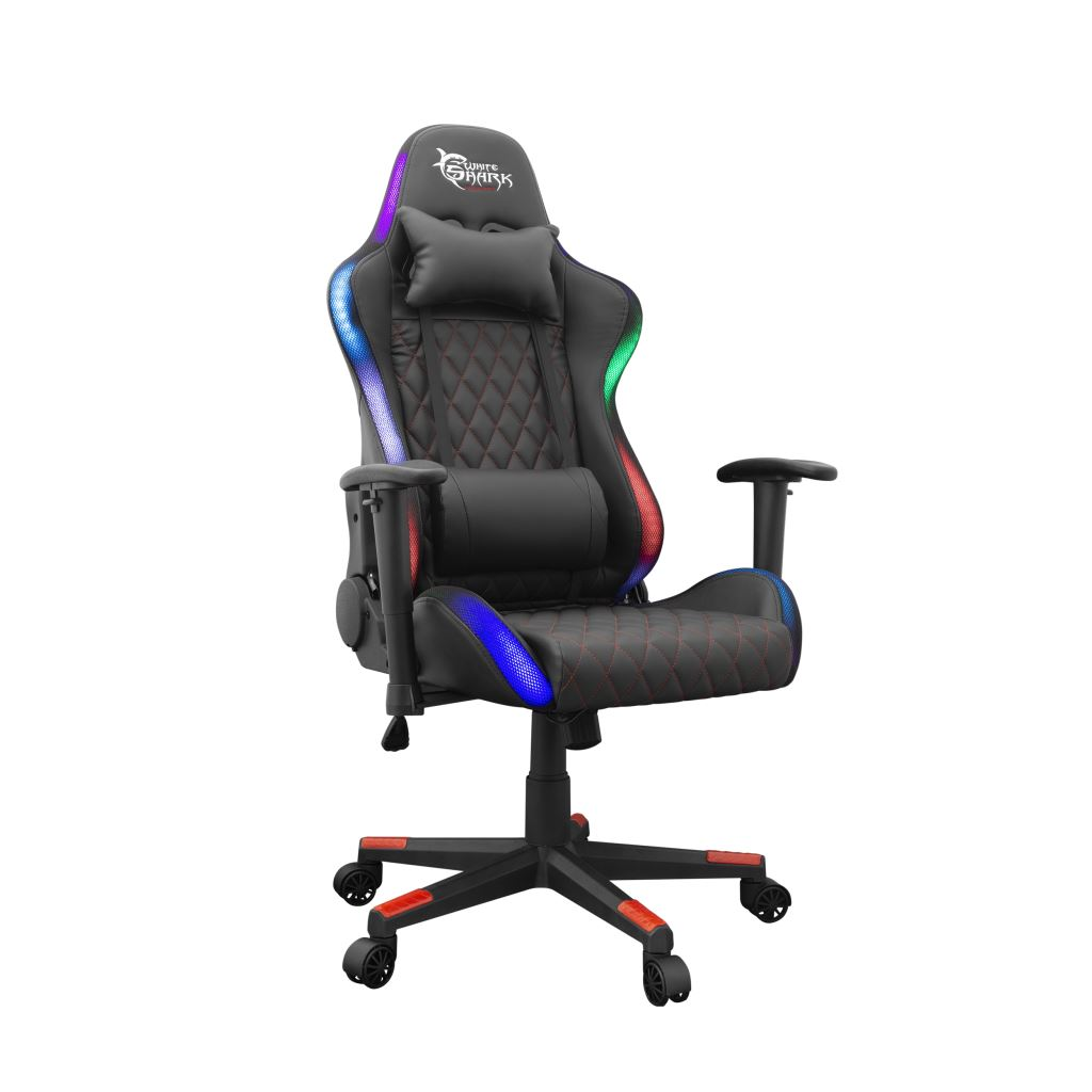White Shark Thunderbolt RGB Gaming Szék Fekete/Piros