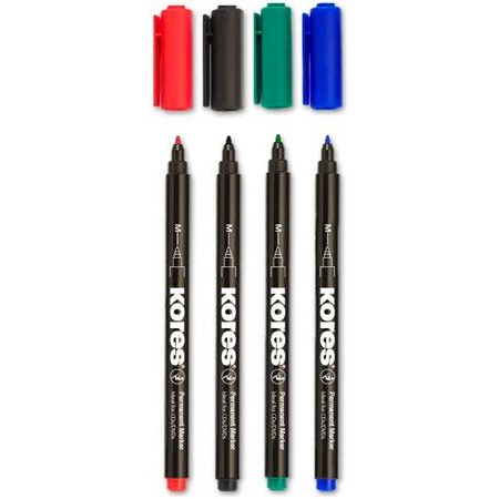 Kores alkoholos marker készlet CD/DVD 1 mm 4 különböző szín (22140) (22140)