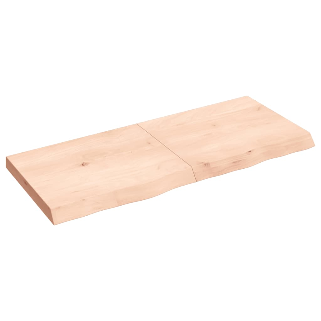 kezeletlen tömör tölgyfa fali polc 120x50x(2-6) cm (363577)