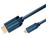HDMI - Micro HDMI кабел, HQ OFC, High Speed Ethernet, 4K, позлатени конектори, 2 м, ClickTronic