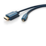 HDMI - Micro HDMI кабел, HQ OFC, High Speed Ethernet, 4K, позлатени конектори, 2 м, ClickTronic