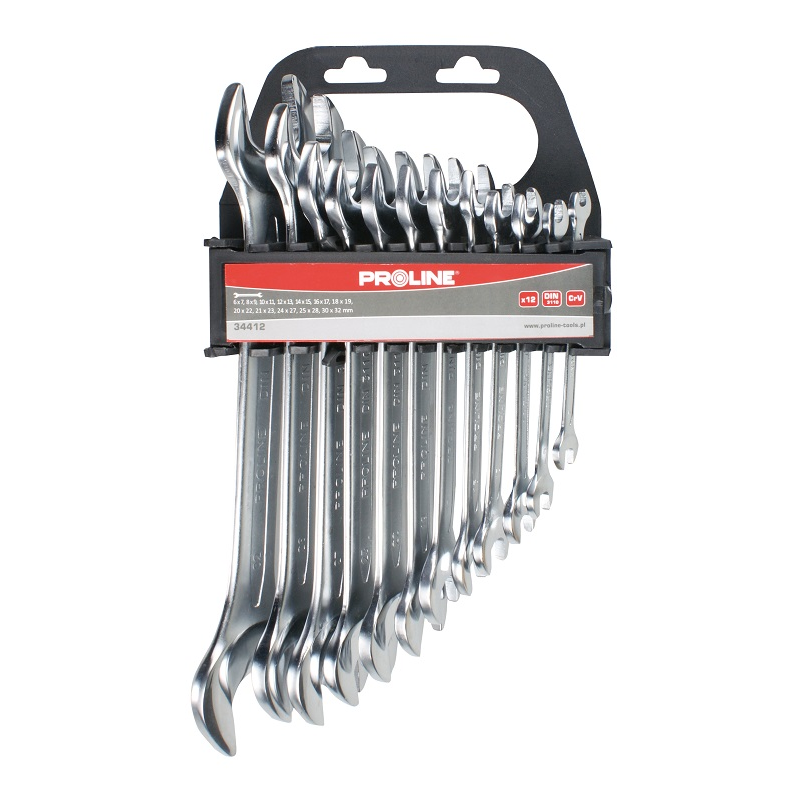 Csavarkulcsok 12 db 6*7-30*32mm, din 3110, cv, Proline (34412)