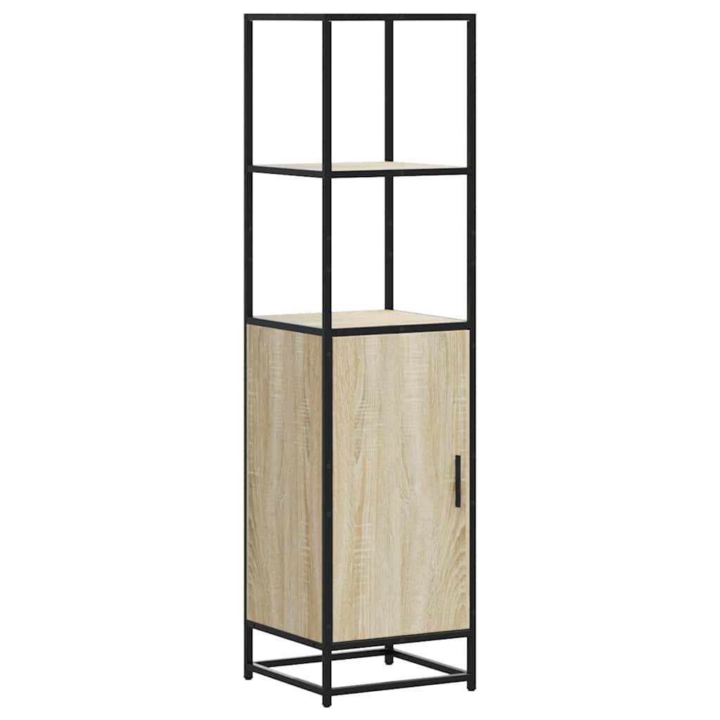 Highboard sonoma tölgy 35,5x35x139 cm gépelt fa és fém (849045)