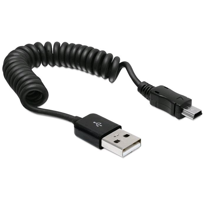 Delock 83164 USB 2.0-A anya > USB mini apa spirál kábel (83164)