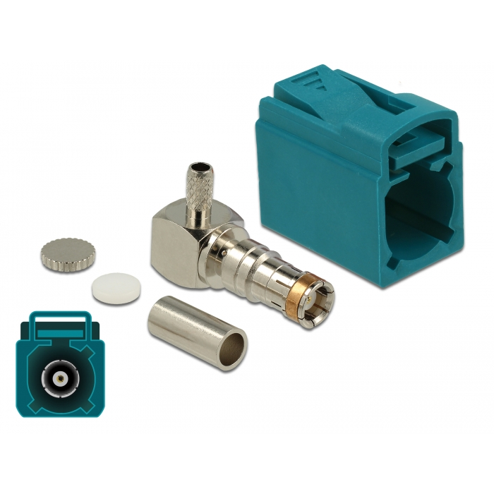 Delock FAKRA Z anya 90 krimpeléshez (89723) (89723)