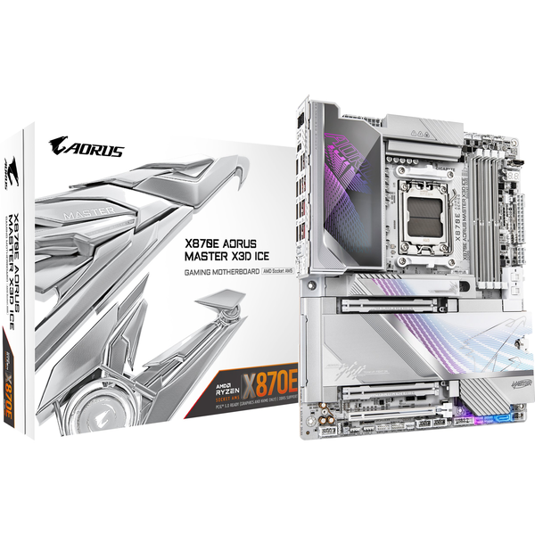 GIGABYTE X870E AORUS MASTER X3D ICE AMD X870E Sokkel AM5 ATX
