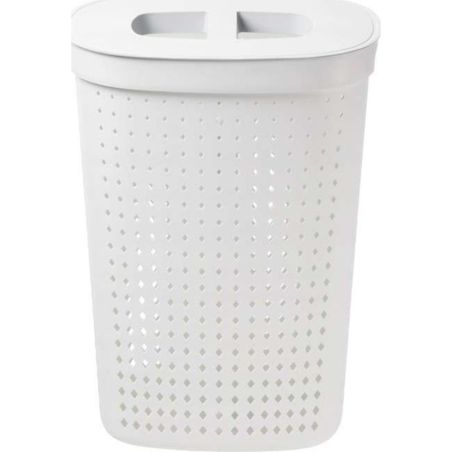 IRIS Seoul Oval ovális szennyeskosár tetővel 61 literes, fehér 60310800 (V31AC-CEN-71533)