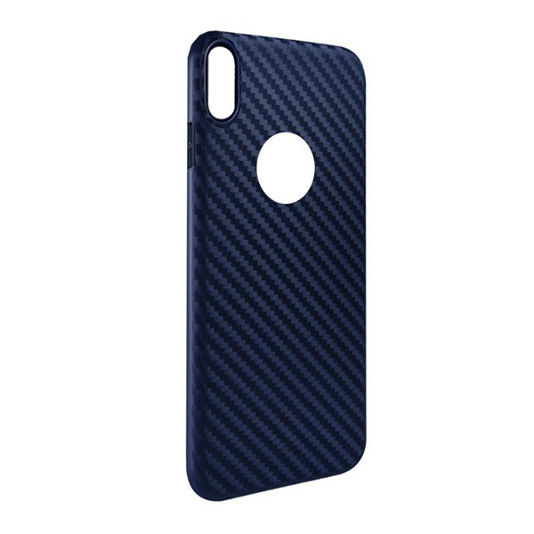 HOCO DELICATE SHADOW szilikon telefonvédő (karbon minta, logó kivágás) SÖTÉTKÉK [Apple iPhone XS Max 6.5] (5996457822324)