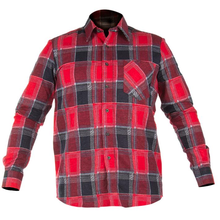 LPKF12XL Flanel kockás ing, piros, H_188-194, C_116-120, 2XL, H_188-194, C_116-120, 2XL (LPKF12XL)