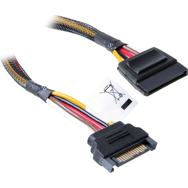 KAB Akasa 15pin SATA anya-apa tápkábel - 30cm - AK-CBPW04-30