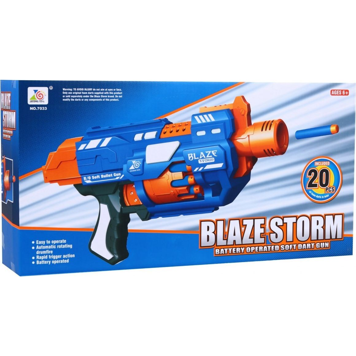 Ramiz ZMI.ZC7033 Blaze Storm szivacslövő fegyver - Kék/narancssárga (ZMI.ZC7033)