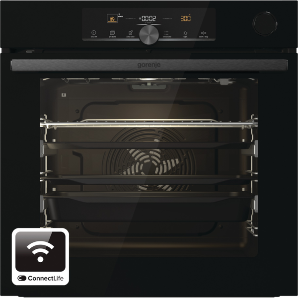 Gorenje BPSA6747DGWI Фурна за вграждане, 77л, SteamAssist, HomeMadePlus, GentleOpen, A+ енергиен клас, Черна
