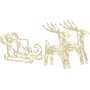 Konstsmide LED-es akril figura Rénszarvas szánnal Melegfehér (6192-103)