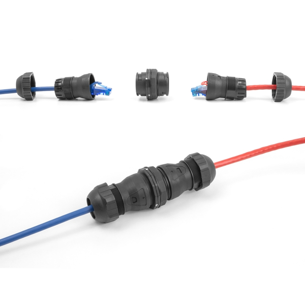 DELOCK Kabelverbinder RJ45 Bu/Bu Cat.6A IP68 wasserfest