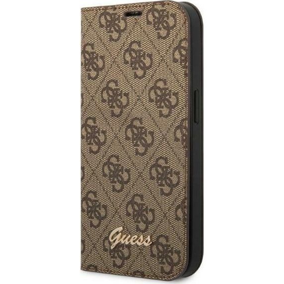 Guess 4G Vintage Gold Apple iPhone 14 Pro Max flip tok, barna (GUE2196)