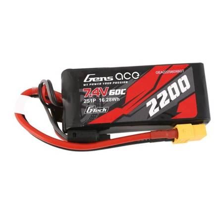 GensAce G-Tech LiPo akkumulátor 2200mAh 7.4V 60C 2S1P XT60 (GEA222S60X6GT) (GEA222S60X6GT)