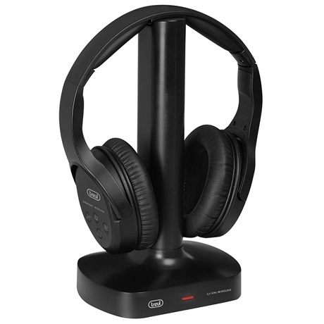 Trevi FRS 1480 R Hoofdtelefoons Bedraad en draadloos Hoofdband Muziek USB Type-C Oplaadhouder Zwart