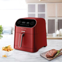 Фритюрник Air Fryer Rohnson R-2859R, 1800W, Капацитет 7 л, 6 програми, Таймер, 3D система за равномерно печене, Червен