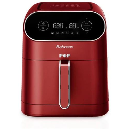 Фритюрник Air Fryer Rohnson R-2859R, 1800W, Капацитет 7 л, 6 програми, Таймер, 3D система за равномерно печене, Червен