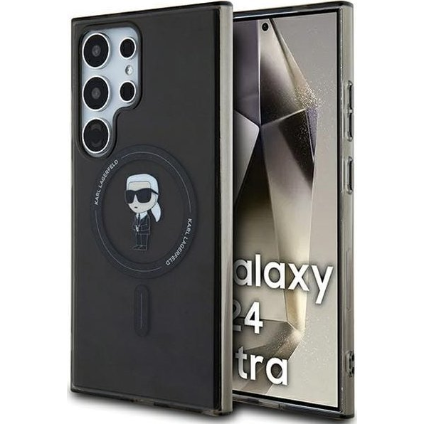 Karl Lagerfeld IML Ikonik S24 Ultra MagSafe tok, fekete KLHMS24LHFCKNOK (KLHMS24LHFCKNOK)