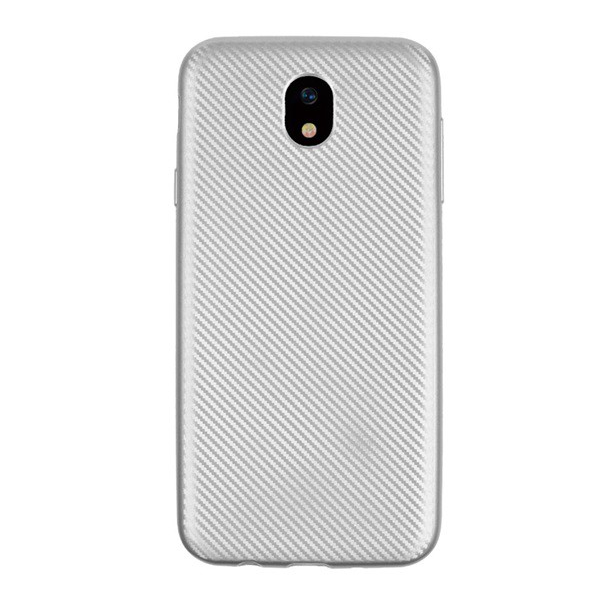 Szilikon telefonvédő (karbon minta) EZÜST [Samsung Galaxy J5 (2017) SM-J530 EU] (5996457726493)