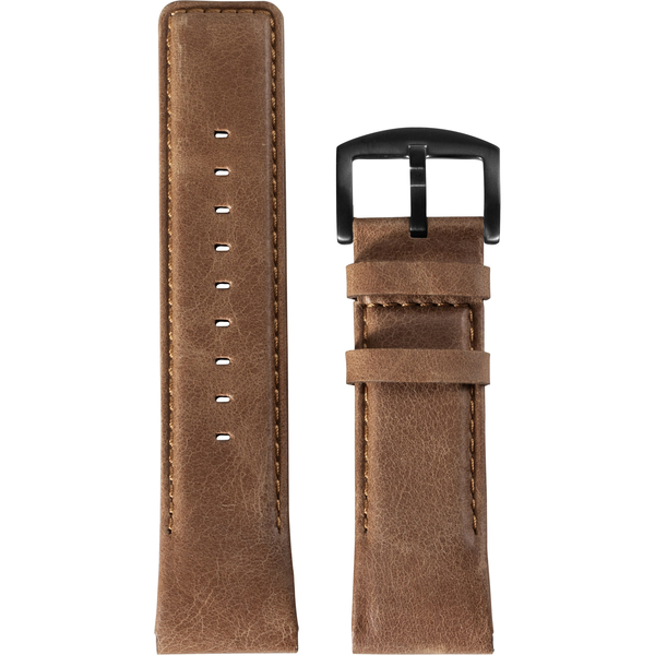 AlzaGuard Genuine Leather Band Garmin QuickFit 22mm - nyeregbarna