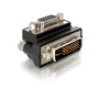 Адаптер DeLock, VGA женско - DVI мъжко, 90°, Черен