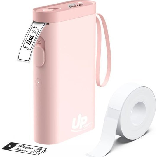 Portable label printer UPRINT UP21 pink, USB rechargeable