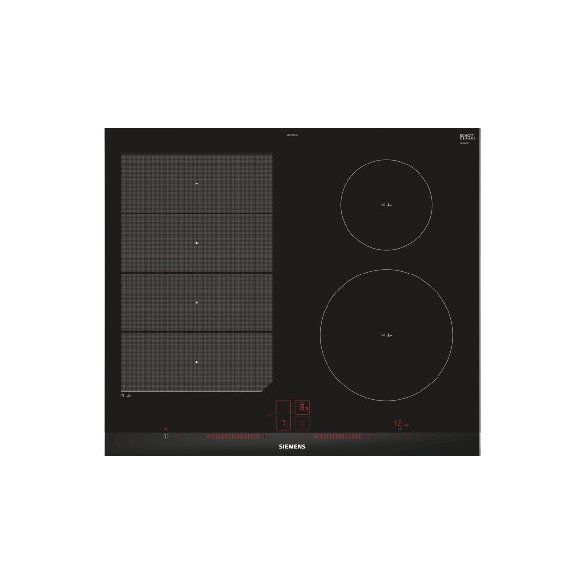 Siemens EX675LEC1E Indukciós főzőlap - Fekete (EX675LEC1E)