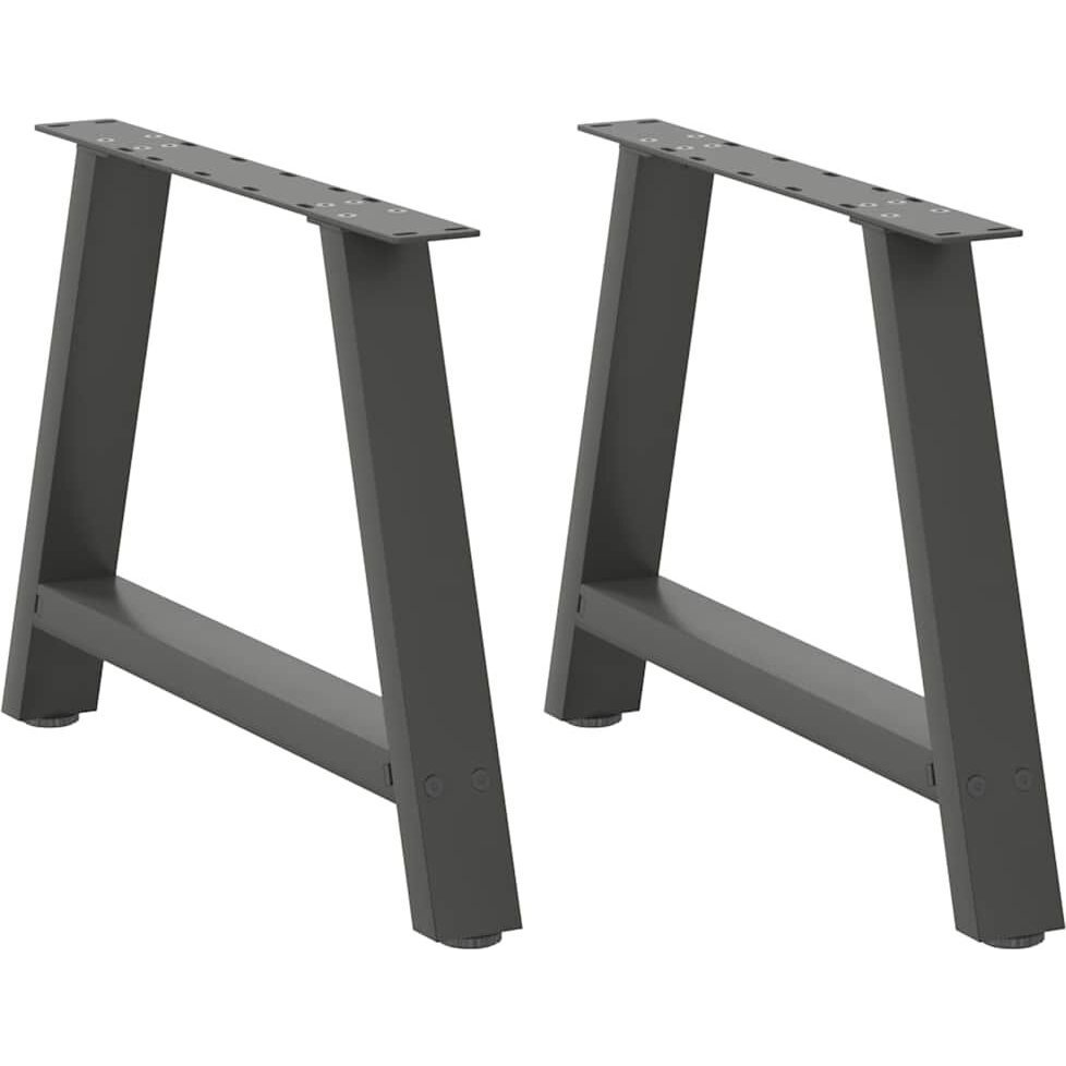 2 db antracit acél dohányzóasztal lábak A-alakú 70x(42-43) cm (4012842 VidaXL)