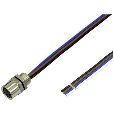 BKL Electronic 2701007 Érzékelő/működtető beépíthető hüvely M8 0.2 m Pólusszám: 4 1 db (2701007)