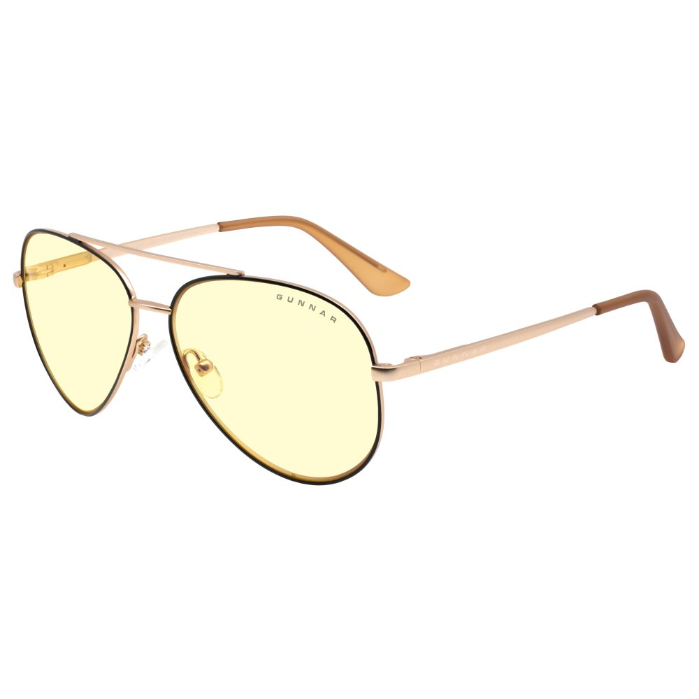 Gunnar MAVERICK Amber BLF 65 Kékfény szűrő szemüveg +0,2 D - Black Gold (MAV-10901)